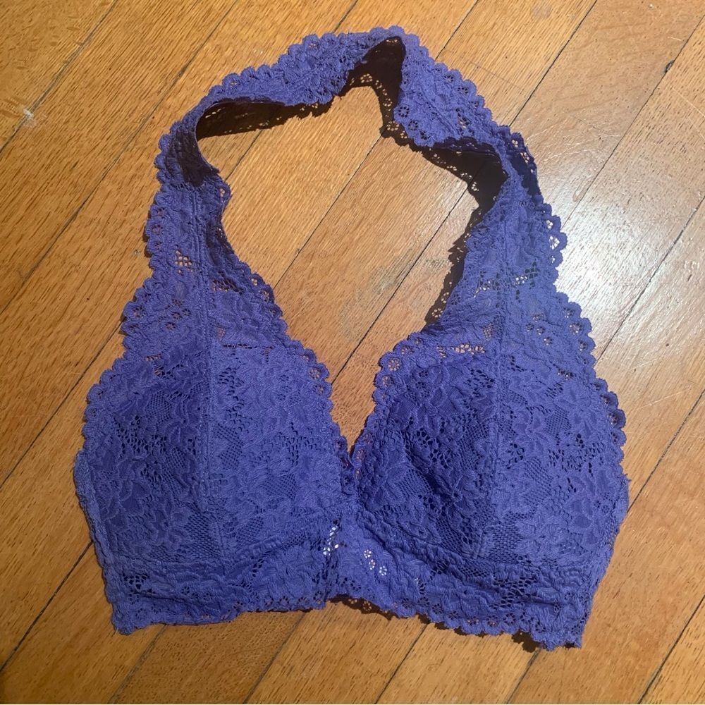Blue Halter Bralette